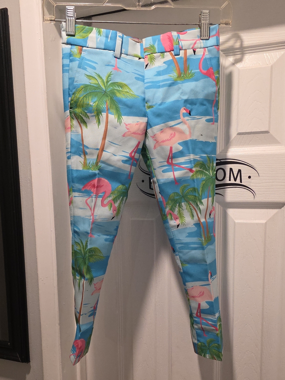 OppoSuits Kids Flamingo Print Pants - Blue & Pink